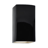 Ambiance Small Rectangular Open Top Outdoor Wall Mount by Justice Design - CER-0915W