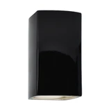 Ambiance Small Rectangular Open Top Outdoor Wall Mount by Justice Design - CER-0915W