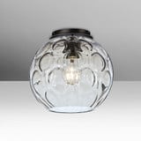Bombay One Light 9.8 Inch Wide Flush Mount by Besa - BOMBAY-BK