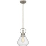 1 Light Steel Small Pendant 12.5 Inch Tall by Quoizel - QPP6187