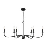 Abells 6 Light Chandelier 18 Inch Tall and 40.13 Inch Wide by Generation - GLC1196