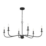 Abells 6 Light Chandelier 18 Inch Tall and 40.13 Inch Wide by Generation - GLC1196