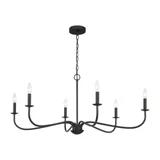 Abells 6 Light Chandelier 18 Inch Tall and 40.13 Inch Wide by Generation - GLC1196