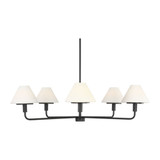 Mendota 5 Light Chandelier 10.75 Inch Tall and 40 Inch Wide by Generation - GLC1235