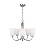Miles 5 Light Chandelier 17.38 Inch Tall and 21 Inch Wide by Generation - GLC11-5