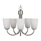 Miles 5 Light Chandelier 17.38 Inch Tall and 21 Inch Wide by Generation - GLC11-5