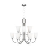 Miles 9 Light Chandelier 27.25 Inch Tall and 29 Inch Wide by Generation - GLC11-9