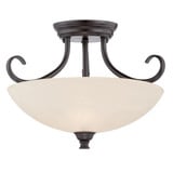 Kendall 2 Light 15.5 Inch Wide Semi Flush Mount by Designers Fountain - 85111