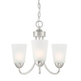 Malone 3 Light Small Chandelier by Designers Fountain - D267M-3CH-BN