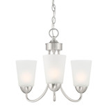 Malone 3 Light Small Chandelier by Designers Fountain - D267M-3CH-BN
