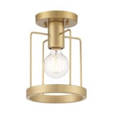 Tafo 1 Light 7 Inch Wide Semi Flush Mount by Designers Fountain - D273M-SF-GM
