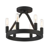 Carousel 6 Light 12 Inch Wide Semi Flush Mount by Designers Fountain - D254C-SF-BK