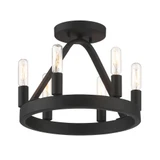 Carousel 6 Light 12 Inch Wide Semi Flush Mount by Designers Fountain - D254C-SF-BK