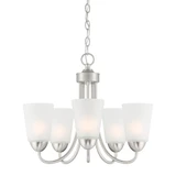 Malone 5 Light Small Chandelier by Designers Fountain - D267M-5CH-BN