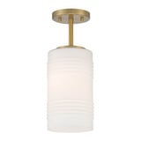 Leavenworth 1 Light 6 Inch Wide Semi Flush Mount by Designers Fountain - D257M-SF-MB