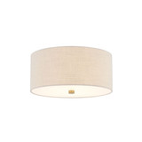Textile 3 Light 14 Inch Wide Flush Mount by Justice Design - FAB-9735