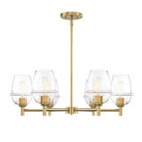 Summer Jazz 6 Light Chandelier 9.25 X 28 Inch Wide by Designers Fountain - D310M-6CH