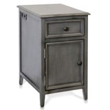 USB Port Side Table with Drawer and Cabinet 25x15 Inches Stylecraft - VSF25984