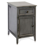 USB Port Side Table with Drawer and Cabinet 25x15 Inches Stylecraft - VSF25984
