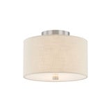 Textile 2 Light 11 Inch Wide Semi Flush Mount by Justice Design - FAB-9760