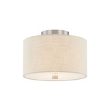 Textile 2 Light 11 Inch Wide Semi Flush Mount by Justice Design - FAB-9760