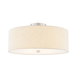 Textile 4 Light 18 Inch Wide Semi Flush Mount by Justice Design - FAB-9761