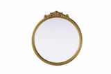 Naomi Round Mirror 25.6 Inch Tall and 24 Inch Wide by Elegant Decor - MR7G24