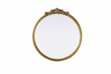 Naomi Round Mirror 32 Inch Tall and 30 Inch Wide by Elegant Decor - MR7G30