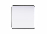 Remy Contour Metal Square Mirror 30 Inch X 30 Inch Wide by Elegant Décor - MR8A3030