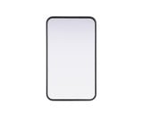 Remy Contour Metal Rectangle Mirror 30 Inch X 18 Inch Wide by Elegant Décor - MR8A1830