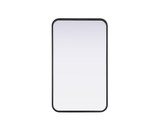 Remy Contour Metal Rectangle Mirror 30 Inch X 18 Inch Wide by Elegant Décor - MR8A1830