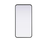 Remy Contour Metal Rectangle Mirror 36 Inch X 18 Inch Wide by Elegant Décor - MR8A1836