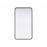 Remy Contour Metal Rectangle Mirror 36 Inch X 20 Inch Wide by Elegant Décor - MR8A2036