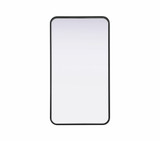 Remy Contour Metal Rectangle Mirror 36 Inch X 20 Inch Wide by Elegant Décor - MR8A2036