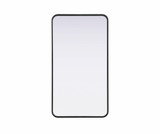 Remy Contour Metal Rectangle Mirror 40 Inch X 22 Inch Wide by Elegant Décor - MR8A2240