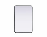 Remy Contour Metal Rectangle Mirror 36 Inch X 24 Inch Wide by Elegant Décor - MR8A2436