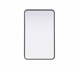 Remy Contour Metal Rectangle Mirror 36 Inch X 22 Inch Wide by Elegant Décor - MR8A2236