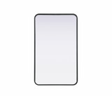 Remy Contour Metal Rectangle Mirror 36 Inch X 22 Inch Wide by Elegant Décor - MR8A2236