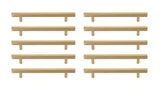 Dior 6.31 Inch Center to Center Bar Pull (Pack of 10) by Elegant Decor - PL402-6-10PK