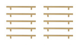 Quinn 6.31 Inch Center to Center Bar Pull (Pack of 10) by Elegant Decor - PL400-6-10PK