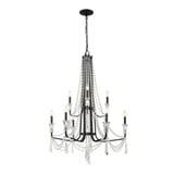 Barcelona 9 Light Oversized 2 Tier Chandelier by Varaluz - 270C09