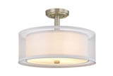 3 Light 16 Inch Wide Semi Flush Mount by Dolan - 1275