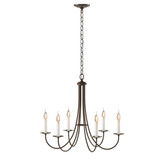Simple Lines 6 Light Medium Chandelier by Hubbardton Forge 101160 - 101160