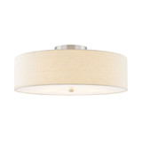 Textile 5 Light 24 Inch Wide Semi Flush Mount by Justice Design - FAB-9762
