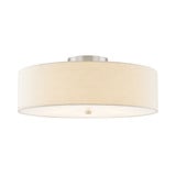 Textile 5 Light 24 Inch Wide Semi Flush Mount by Justice Design - FAB-9762