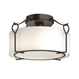 Bow 1 Light Metal 13.2 Inch Wide Semi Flush Mount by Hubbardton Forge - 121142HF
