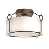 Bow 1 Light 13.2 Inch Wide Semi Flush Mount by Hubbardton Forge - 121142