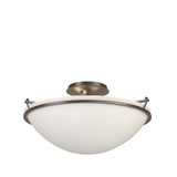 Simple Lines 3 Light 17.2 Inch Wide Semi Flush Mount by Hubbardton Forge - 124304