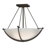 Compass 3 Light 18.1 Inch Wide Semi Flush Mount by Hubbardton Forge - 124555