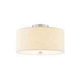 Textile 3 Light 14 Inch Wide Semi Flush Mount by Justice Design - FAB-9765